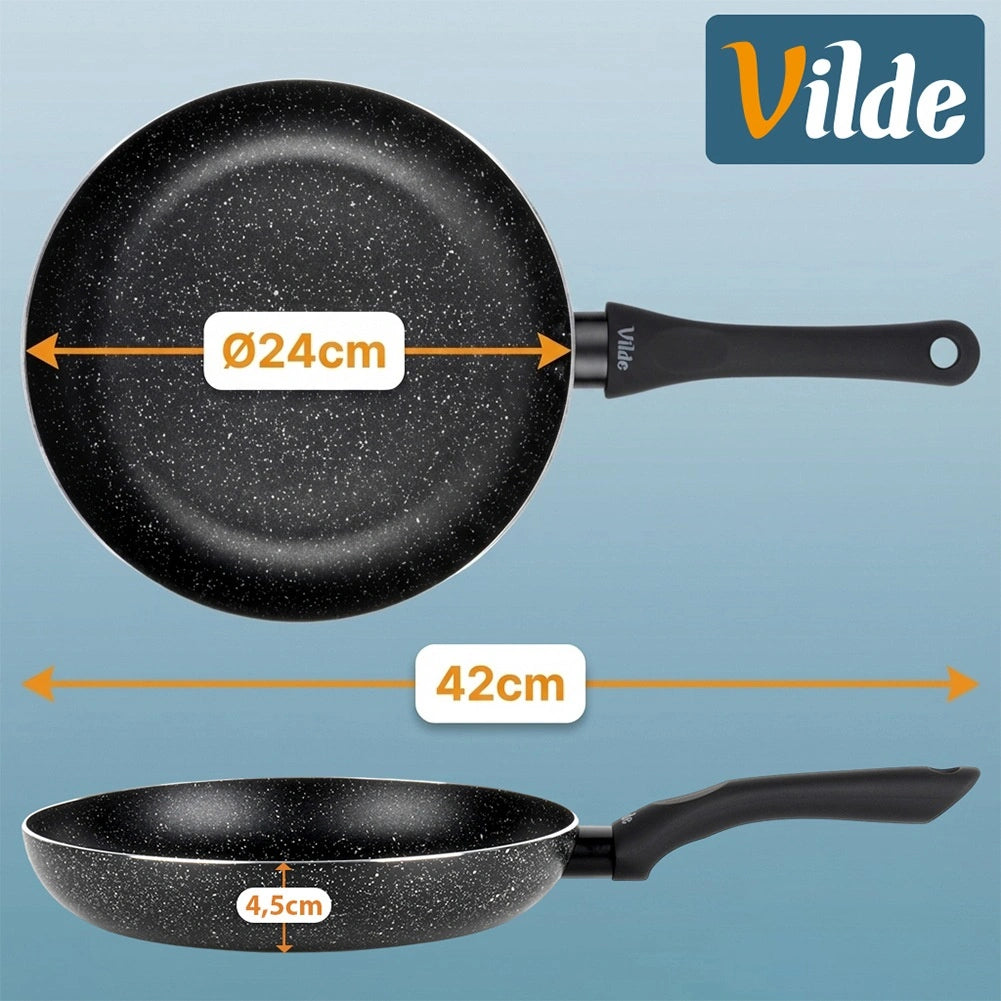 24 cm Non-Stick Granite Frying Pan, Dishwasher Safe