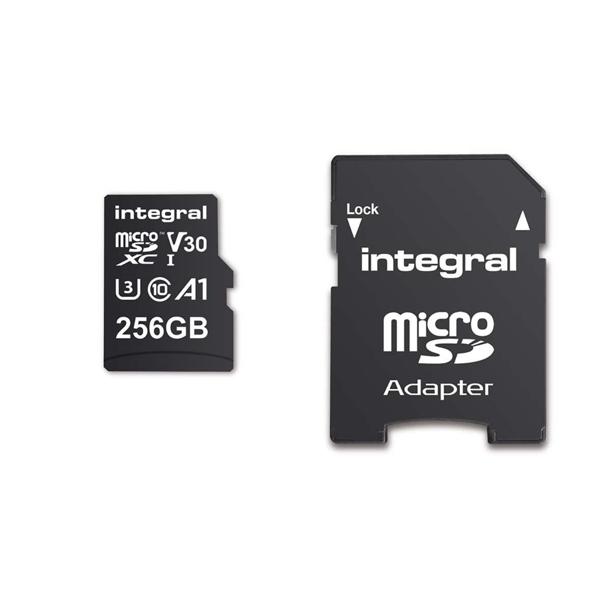 256 GB high-speed microSDHC/XC V30 UHS-I U3 memory card