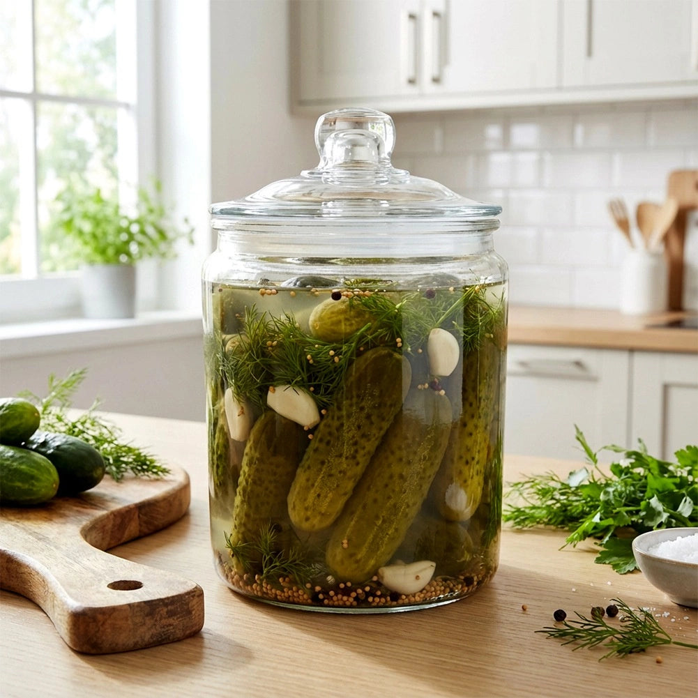 2L Glass Food Storage Container with Airtight Lid