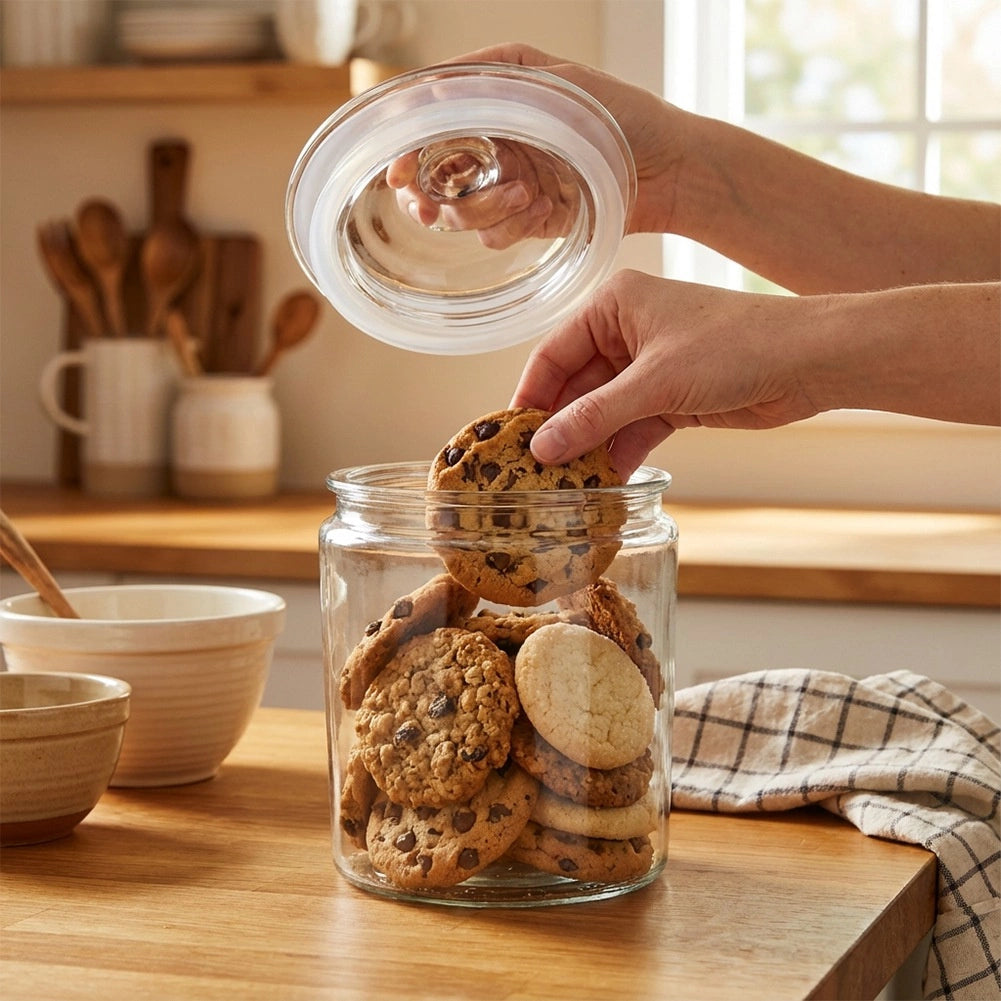 2L Glass Food Storage Container with Airtight Lid
