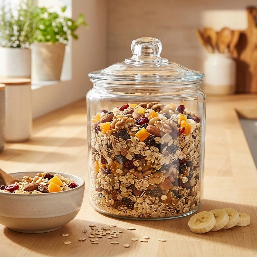 2L Glass Food Storage Container with Airtight Lid