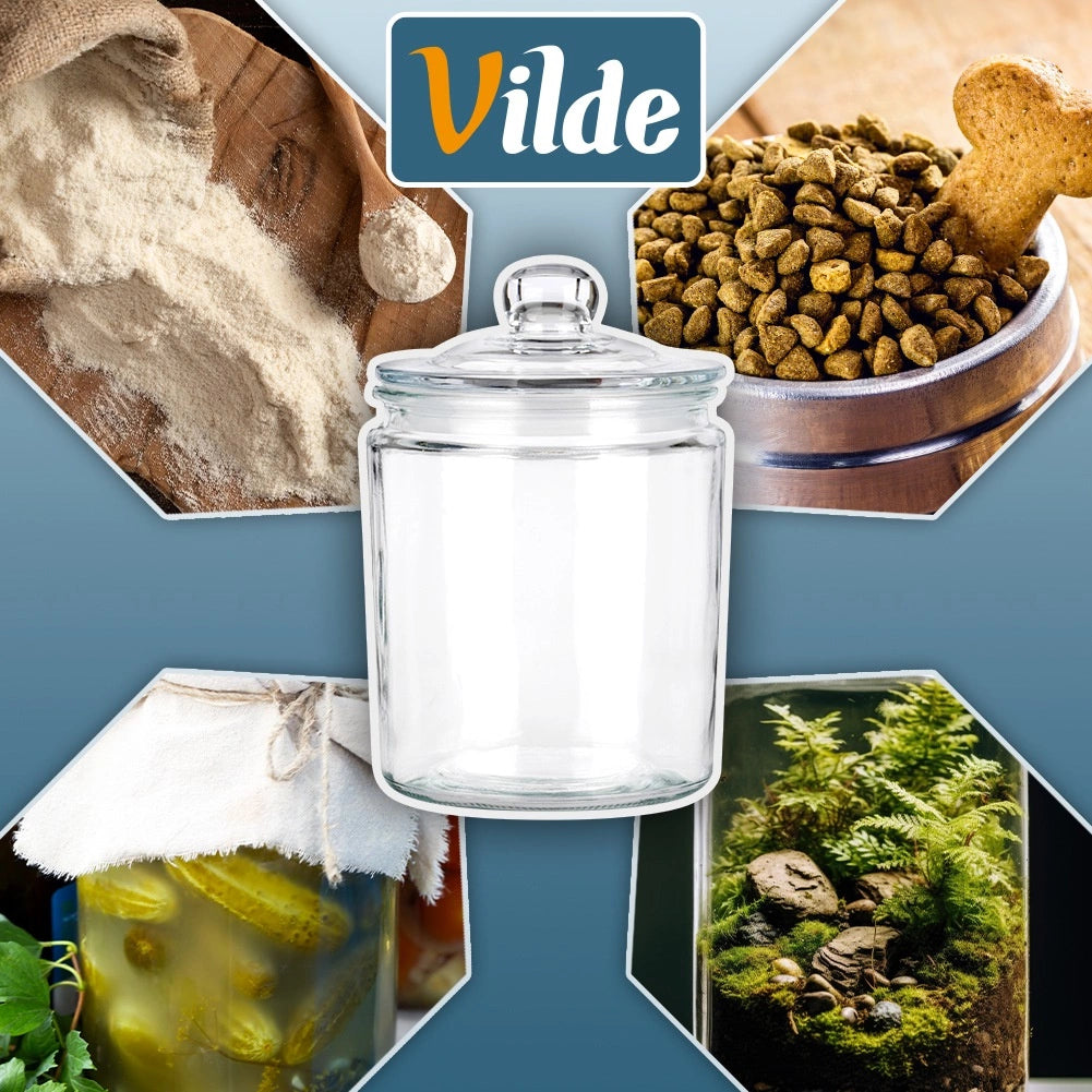 2L Glass Food Storage Container with Airtight Lid