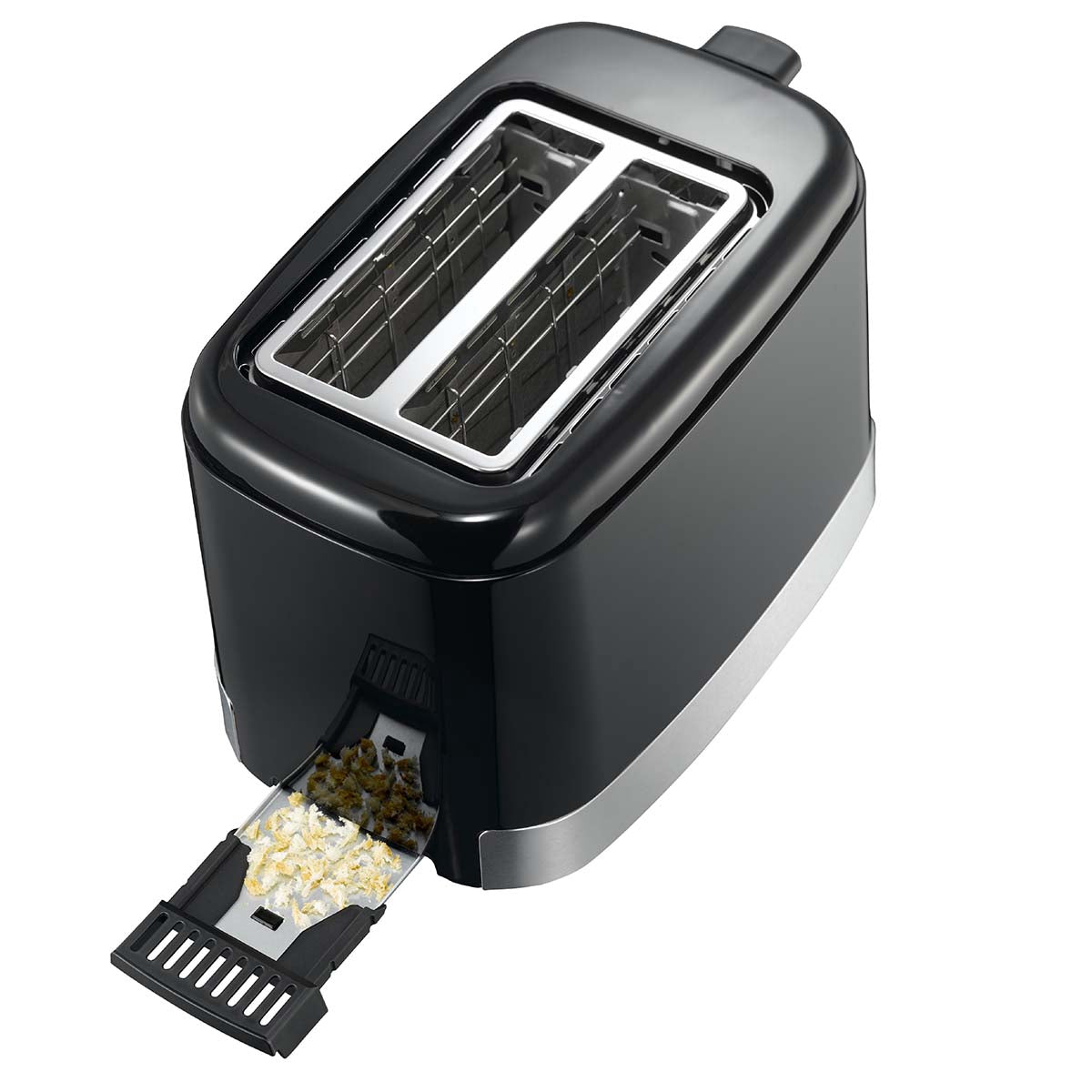 2-Slice Toaster, 800W, Black/Stainless Steel, Bun Warmer