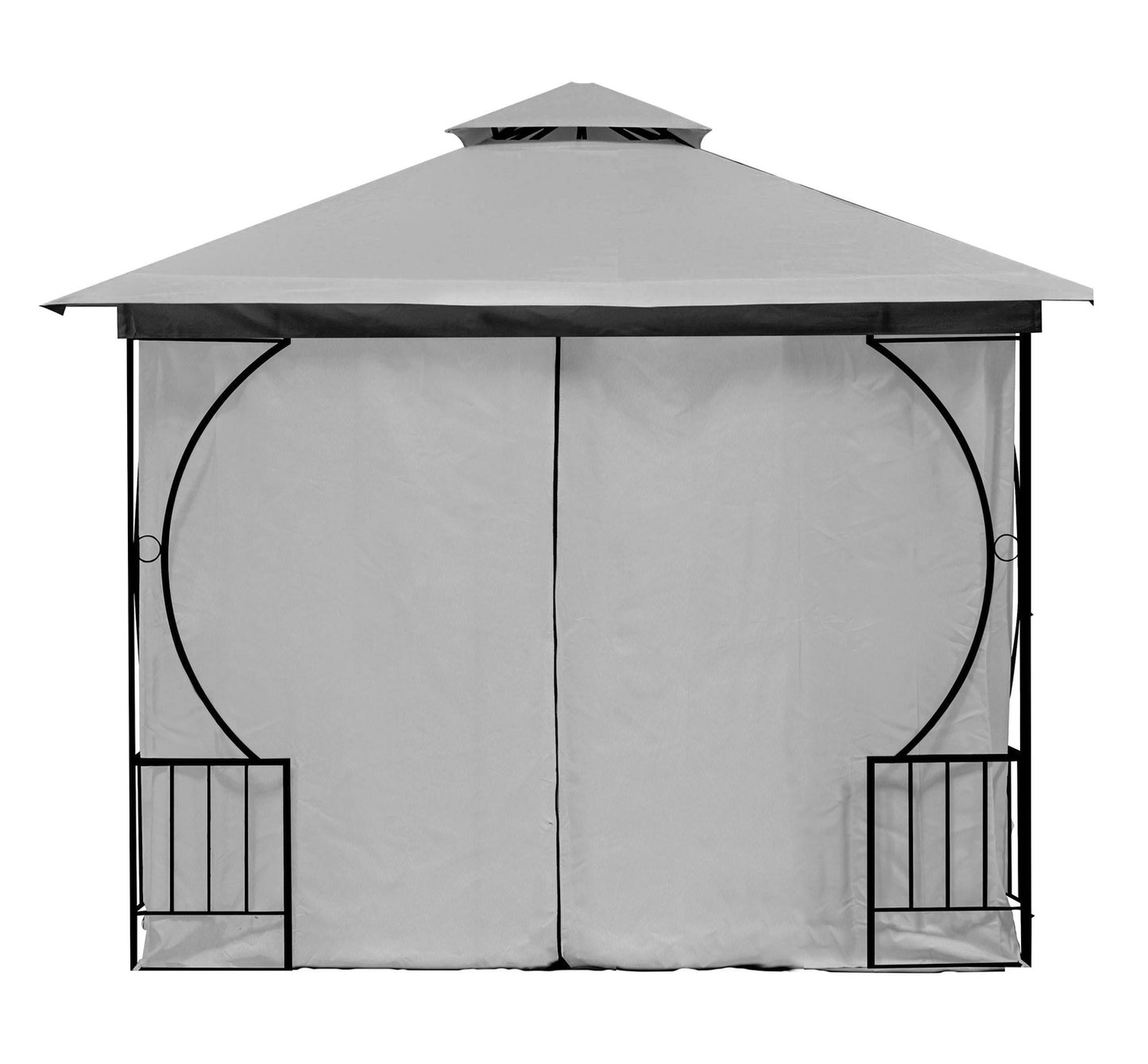2-in-1 Garden Pavilion Tent 3x3 m with Mosquito Net and Full Walls MultiGarden