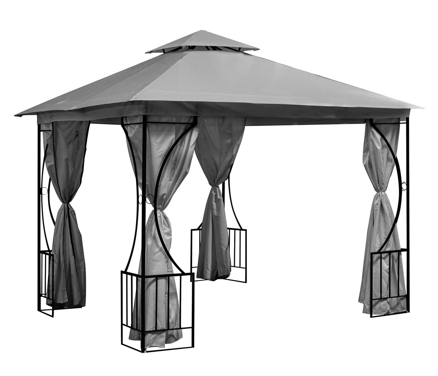 2-in-1 Garden Pavilion Tent 3x3 m with Mosquito Net and Full Walls MultiGarden