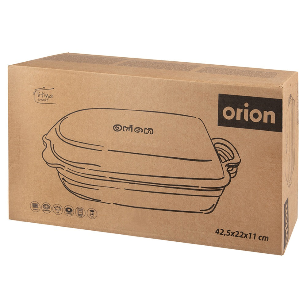 2in1 enameled cast iron roasting pan LITINA 4/2 l