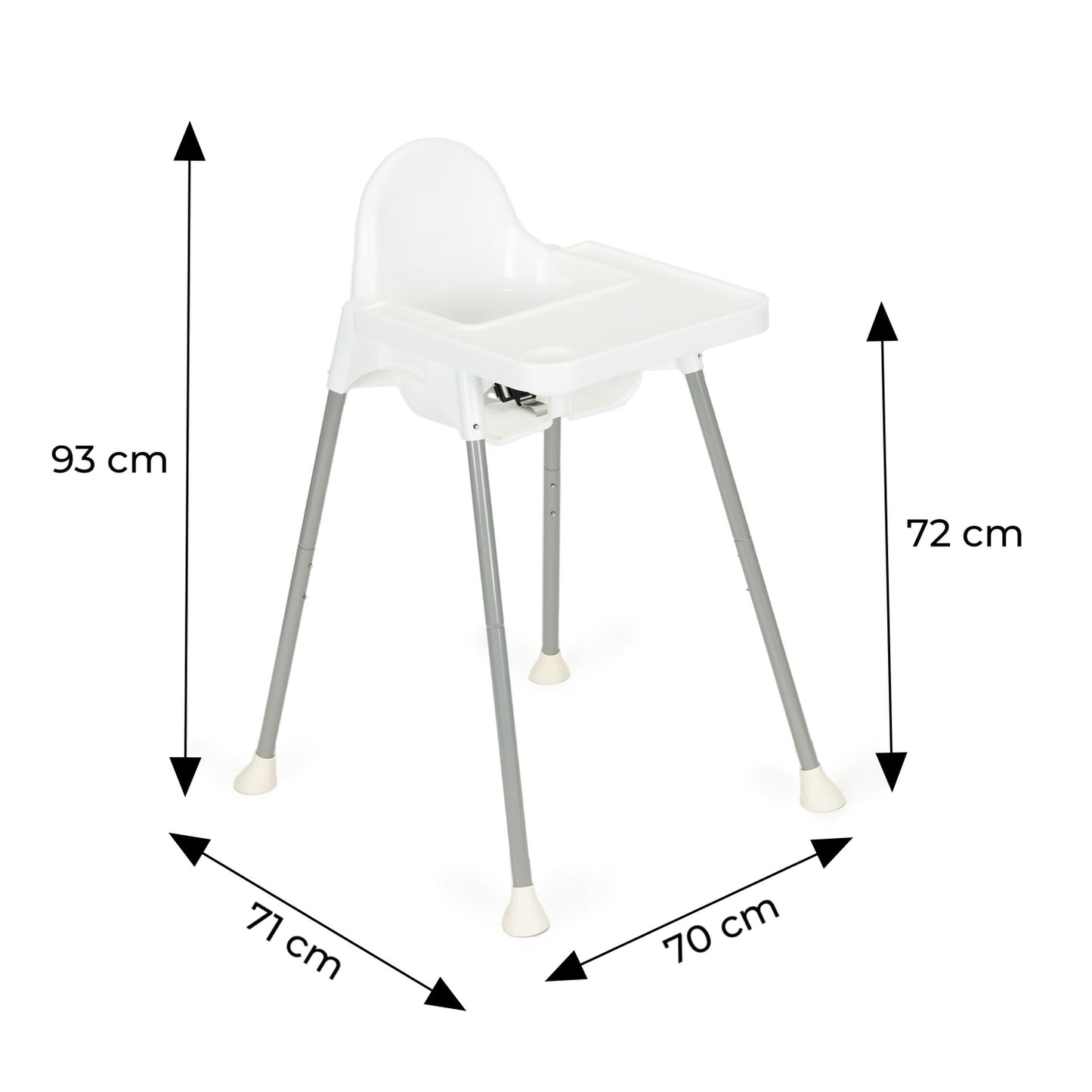 2in1 feeding chair, white ECOTOYS