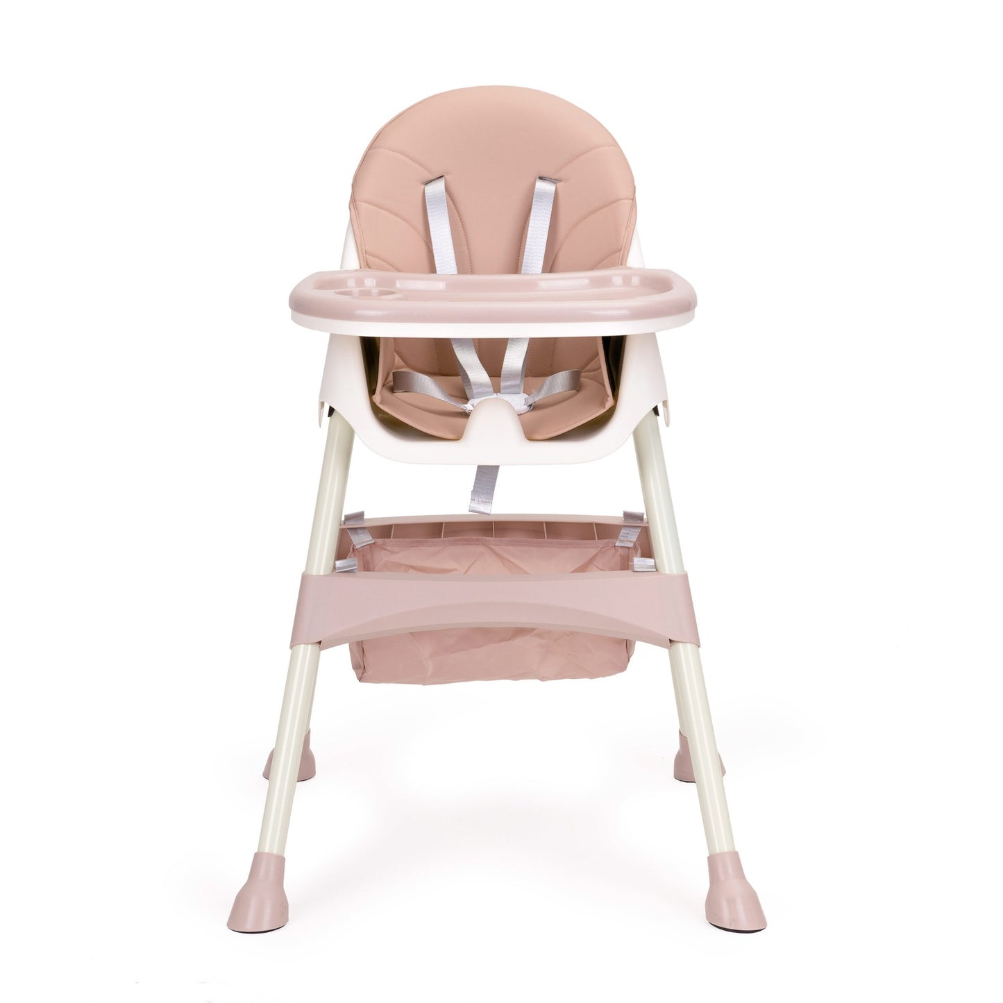 2-in-1 feeding chair with 5-point belts ECOTOYS pink