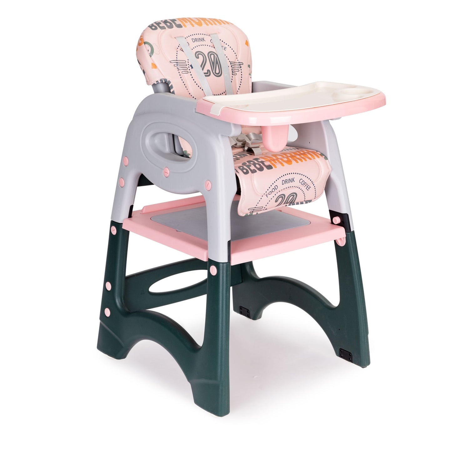 2-in-1 high chair, children's table seat