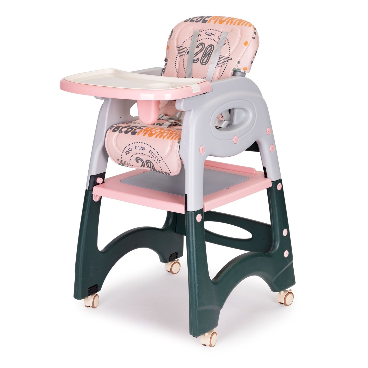 2-in-1 high chair, children's table seat