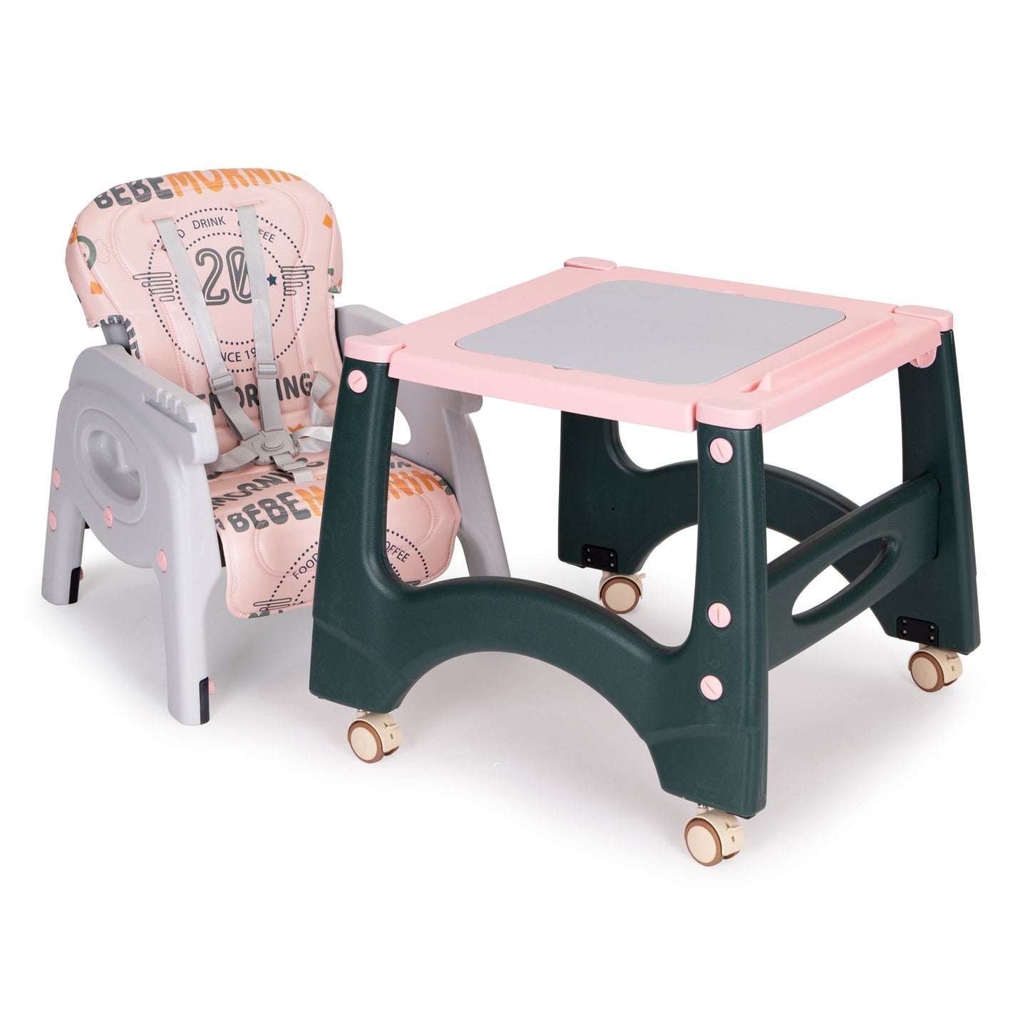 2-in-1 high chair, children's table seat