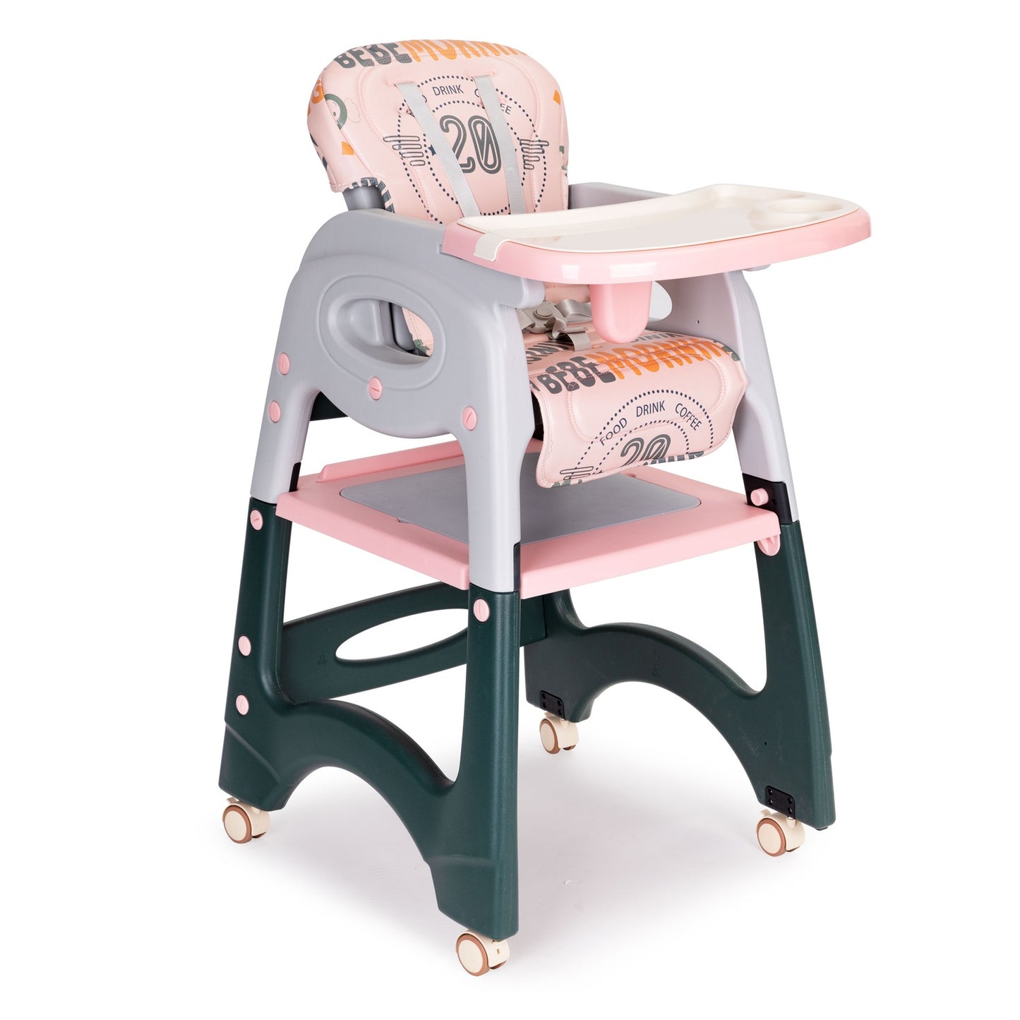 2-in-1 high chair, children's table seat