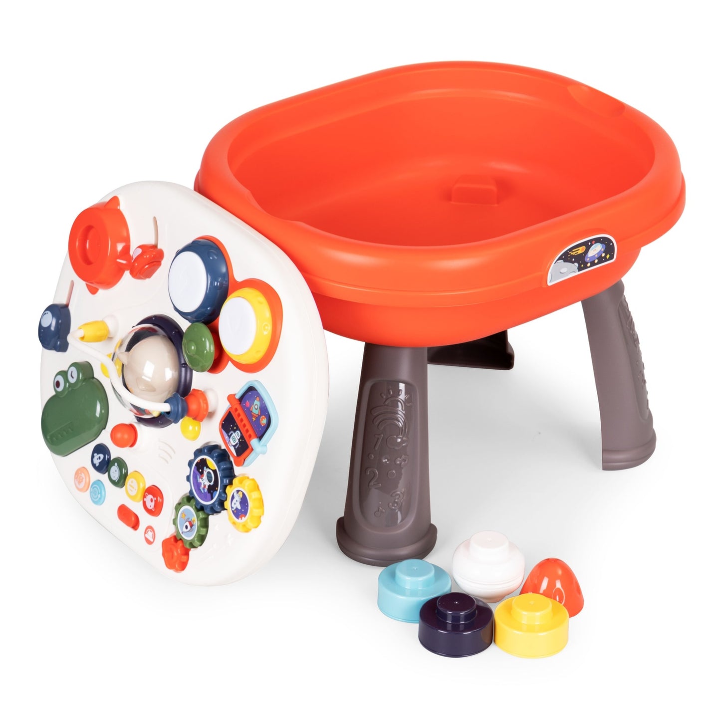 2-in-1 interactive educational panel table for blocks
