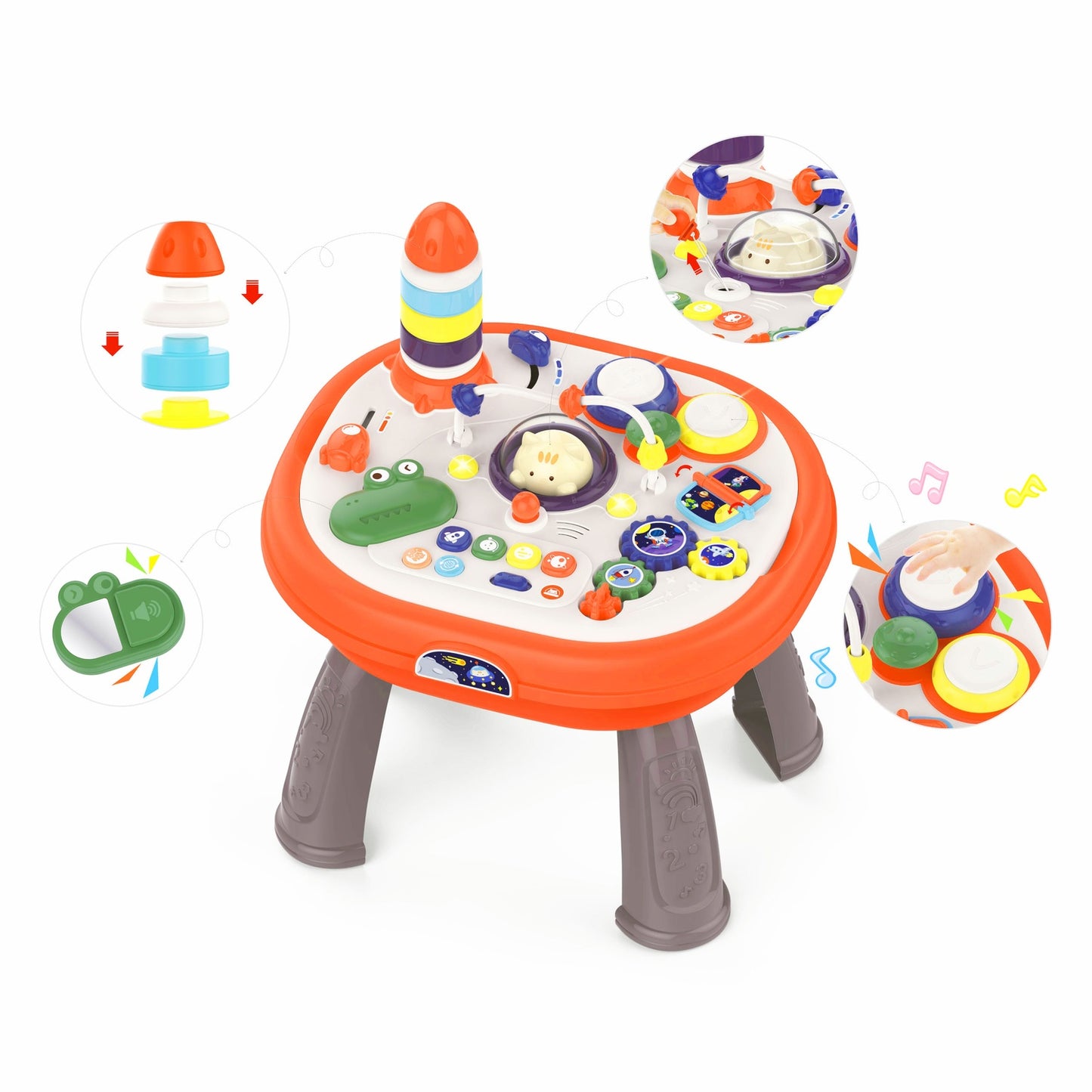2-in-1 interactive educational panel table for blocks