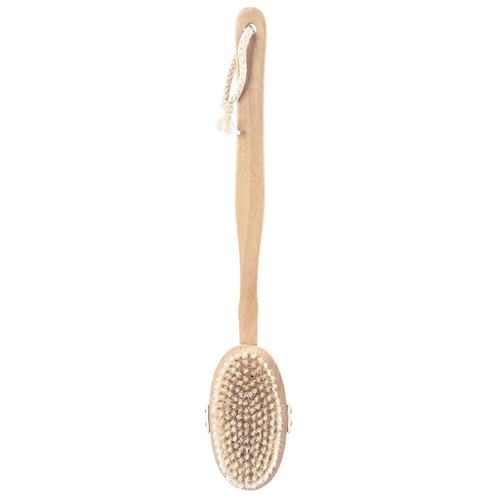 2in1 wooden massage brush for dry and bath use 42 cm