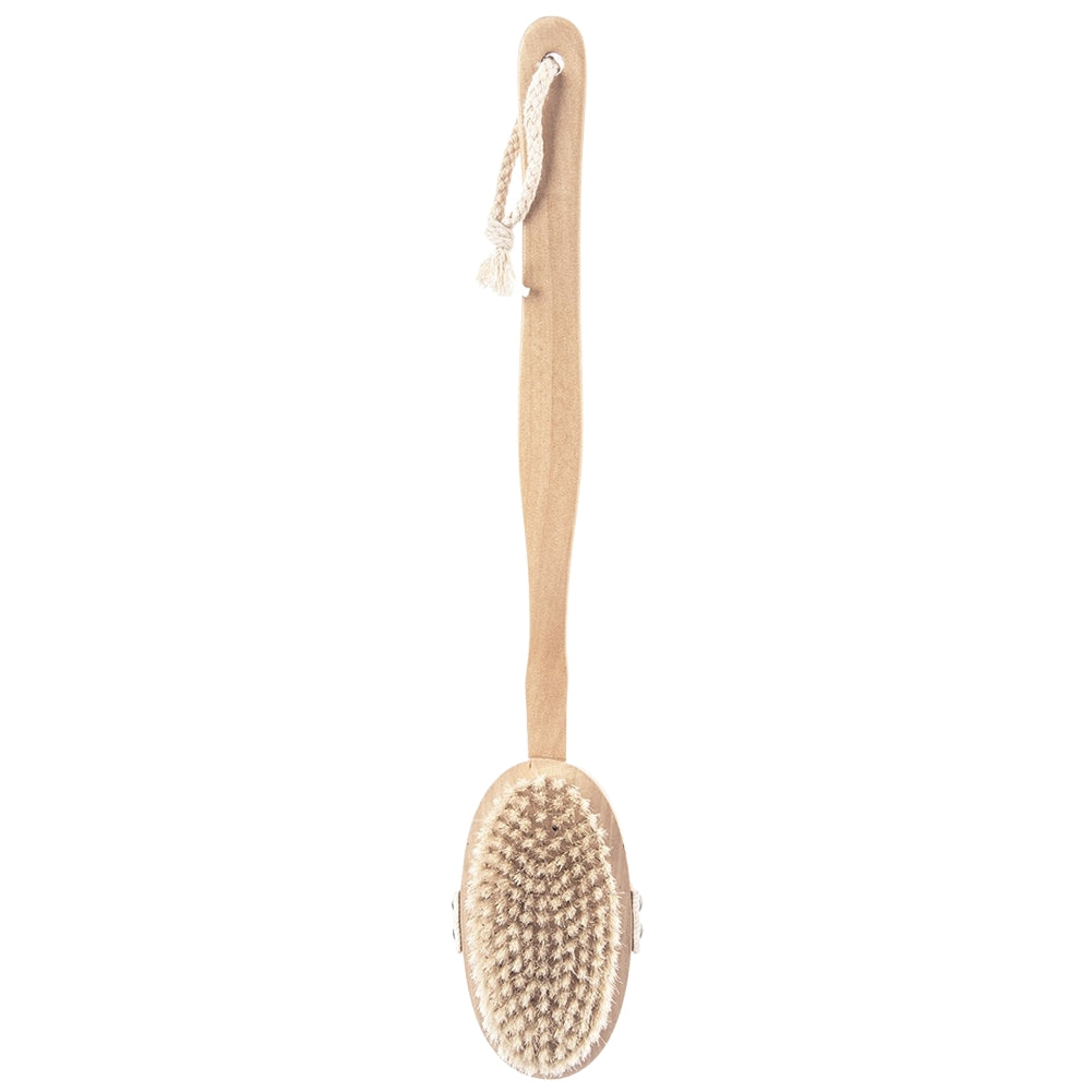 2in1 wooden massage brush for dry and bath use 42 cm