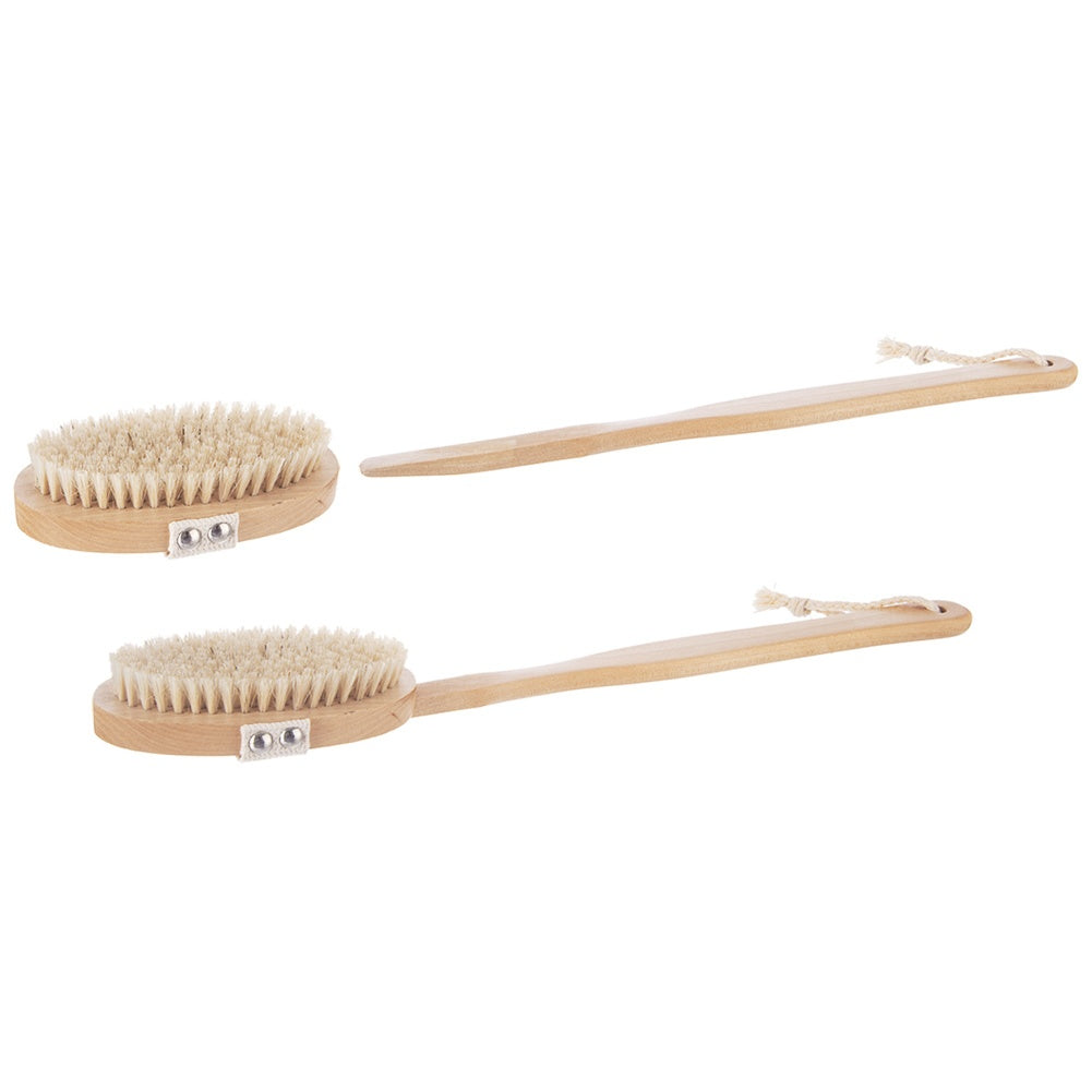 2in1 wooden massage brush for dry and bath use 42 cm