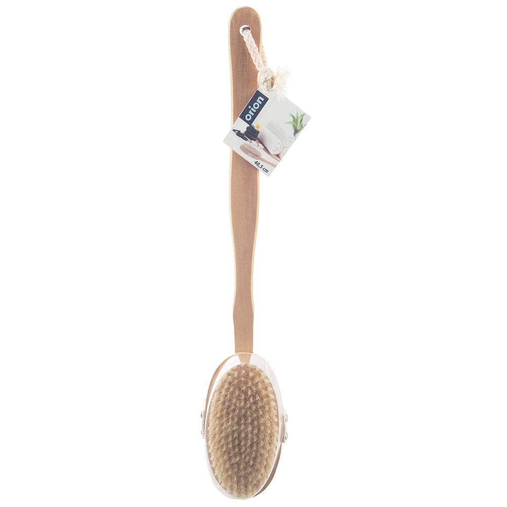 2in1 wooden massage brush for dry and bath use 42 cm