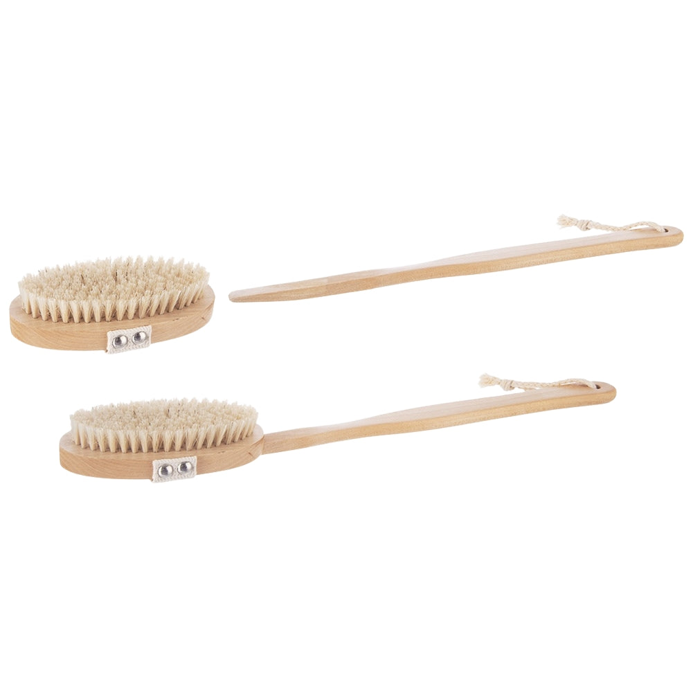 2in1 wooden massage brush for dry and bath use 42 cm