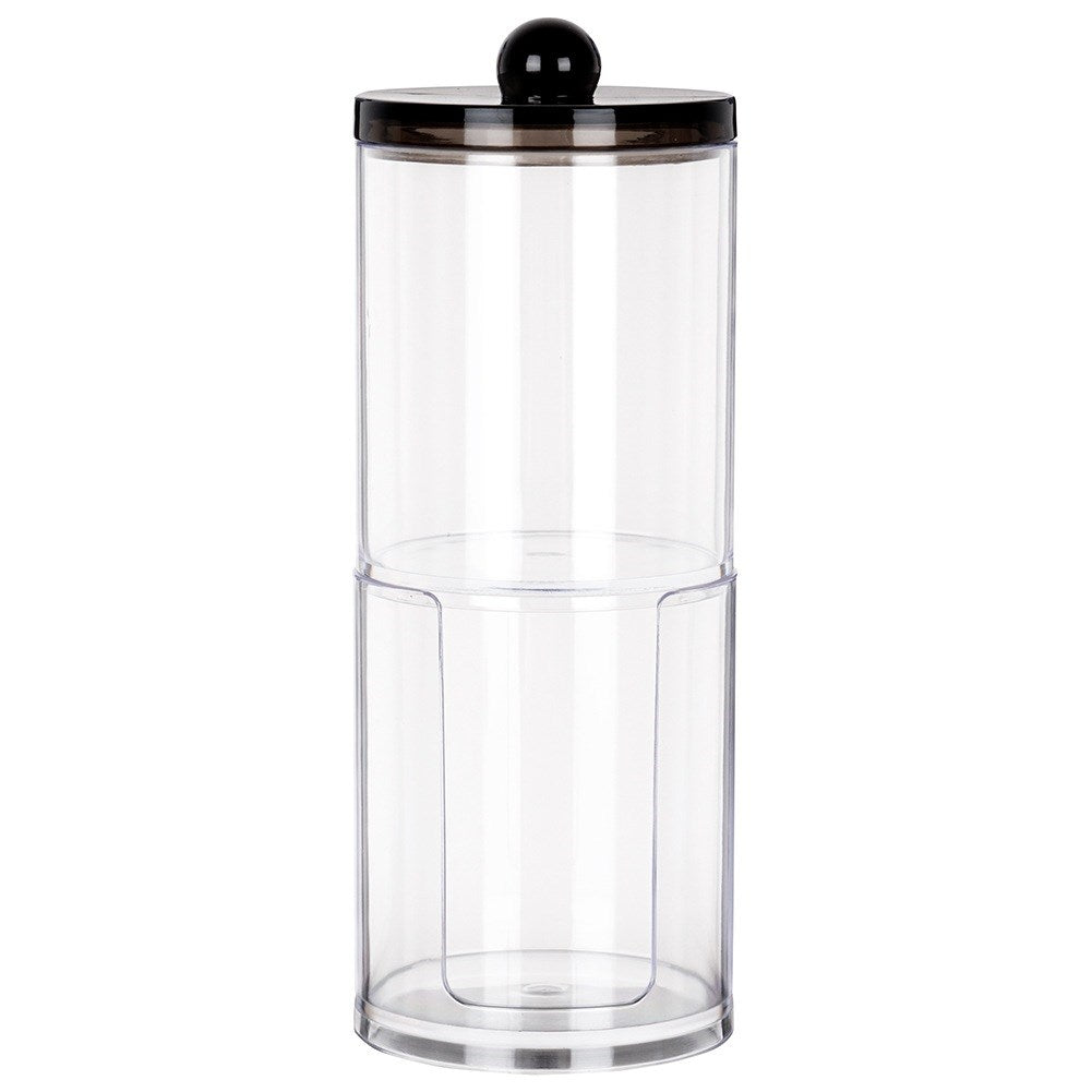 2-level container for cotton buds and cosmetic pads