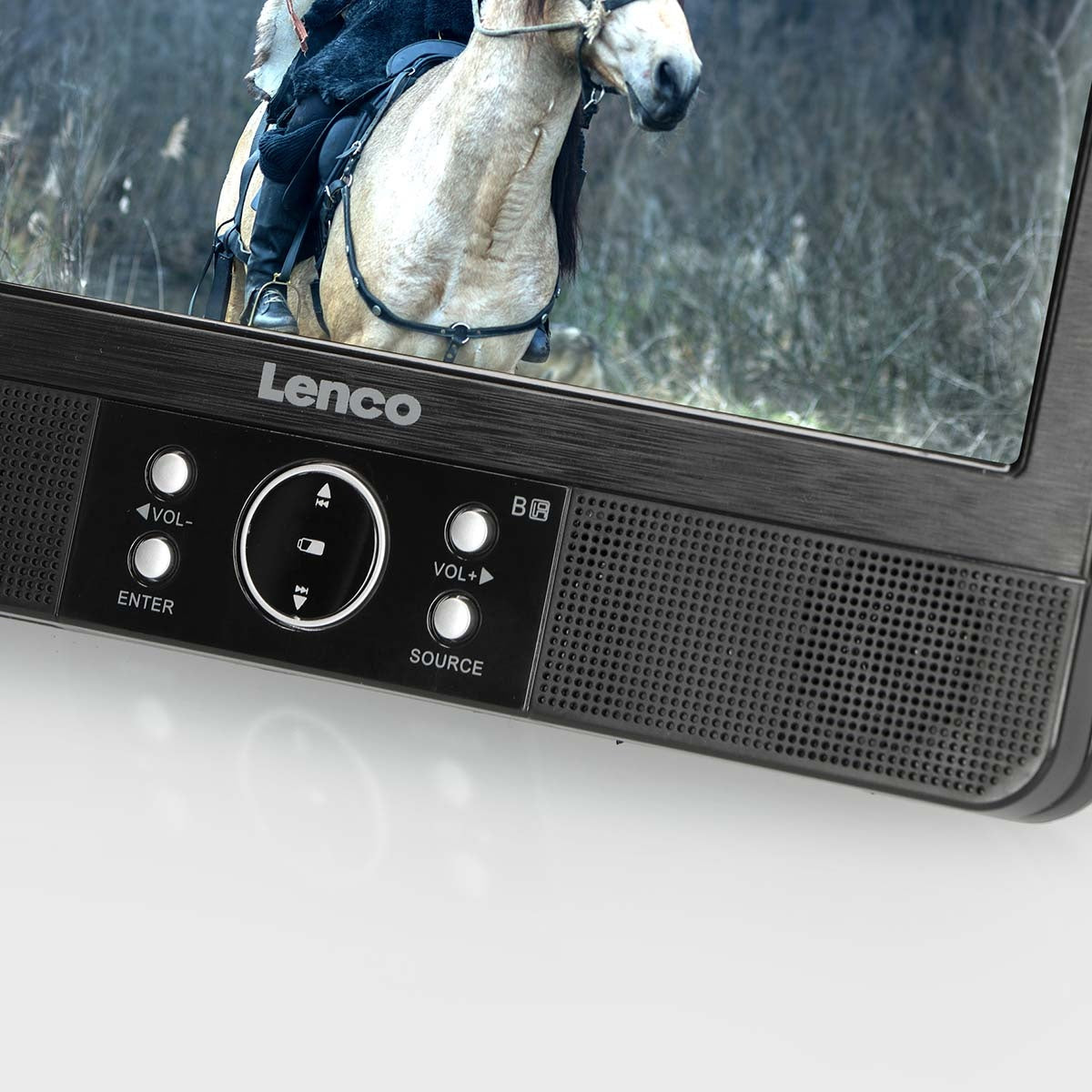 2x 9” portable DVD player with USB SD built-in battery headphone and bracket Black