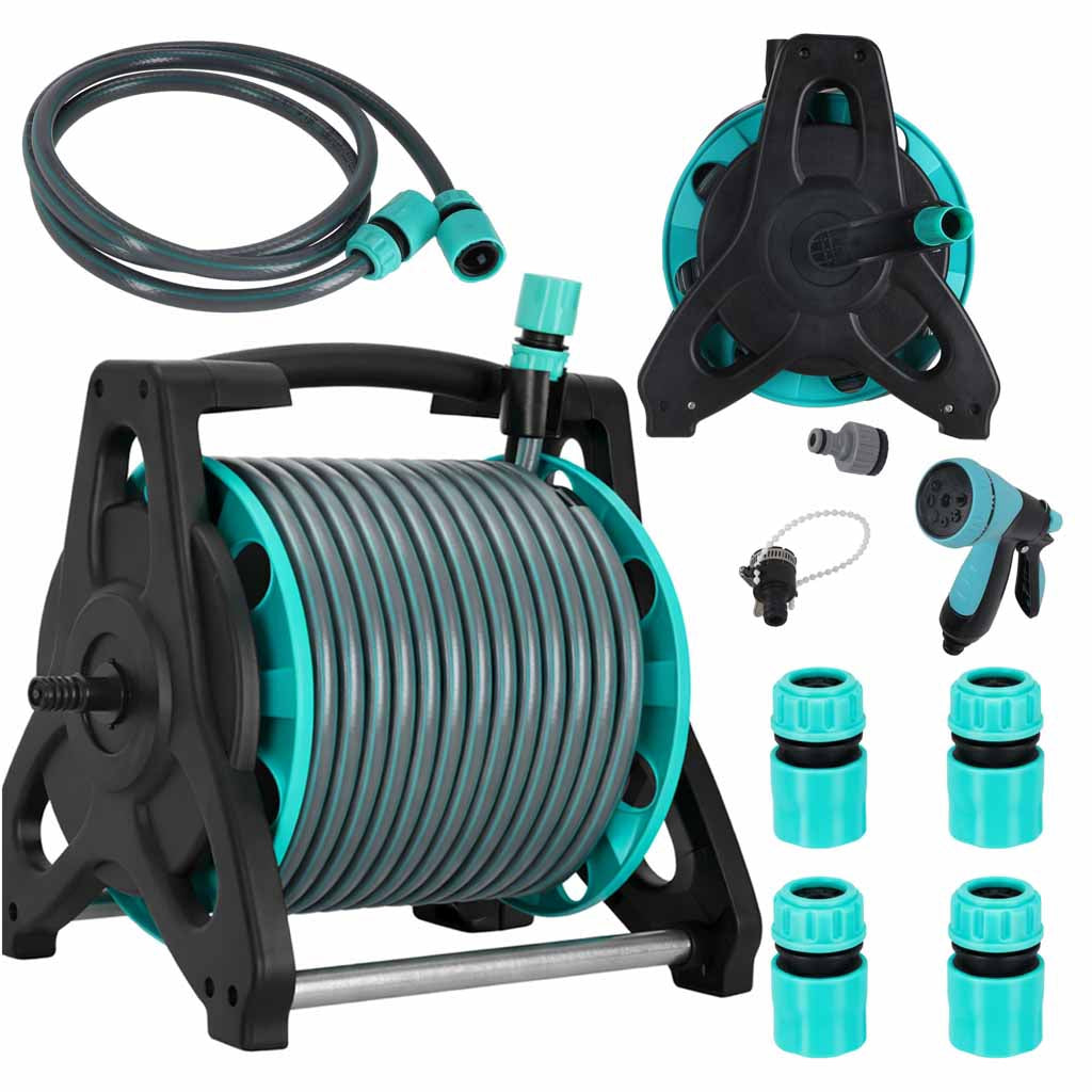 30m Garden Hose Reel on Stand with Spray Gun