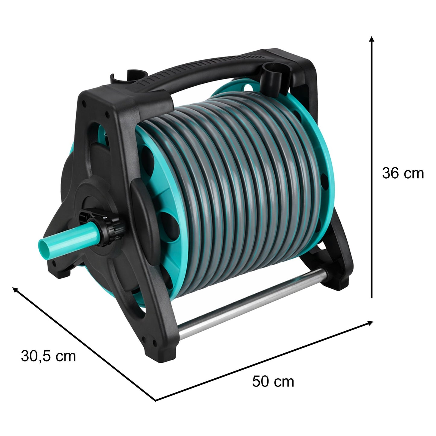 30m Garden Hose Reel on Stand with Spray Gun