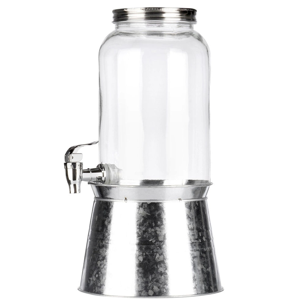 3.2L Glass Beverage Dispenser with Tap and Stand