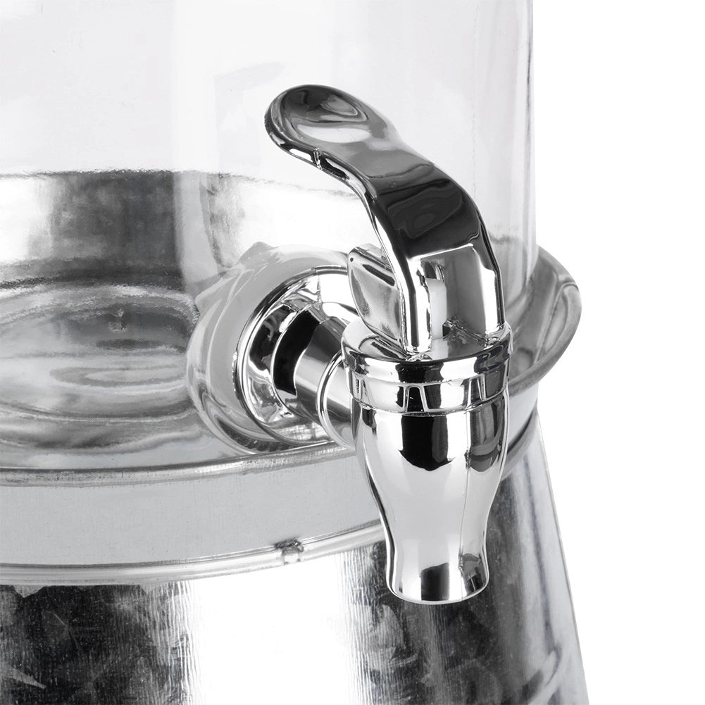 3.2L Glass Beverage Dispenser with Tap and Stand