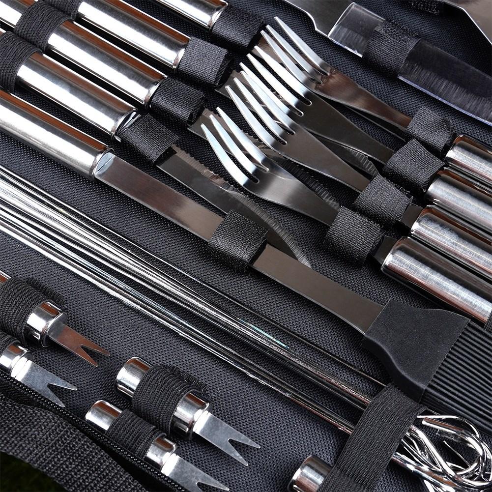 33-piece Grill Set in Stainless Steel with Practical Case