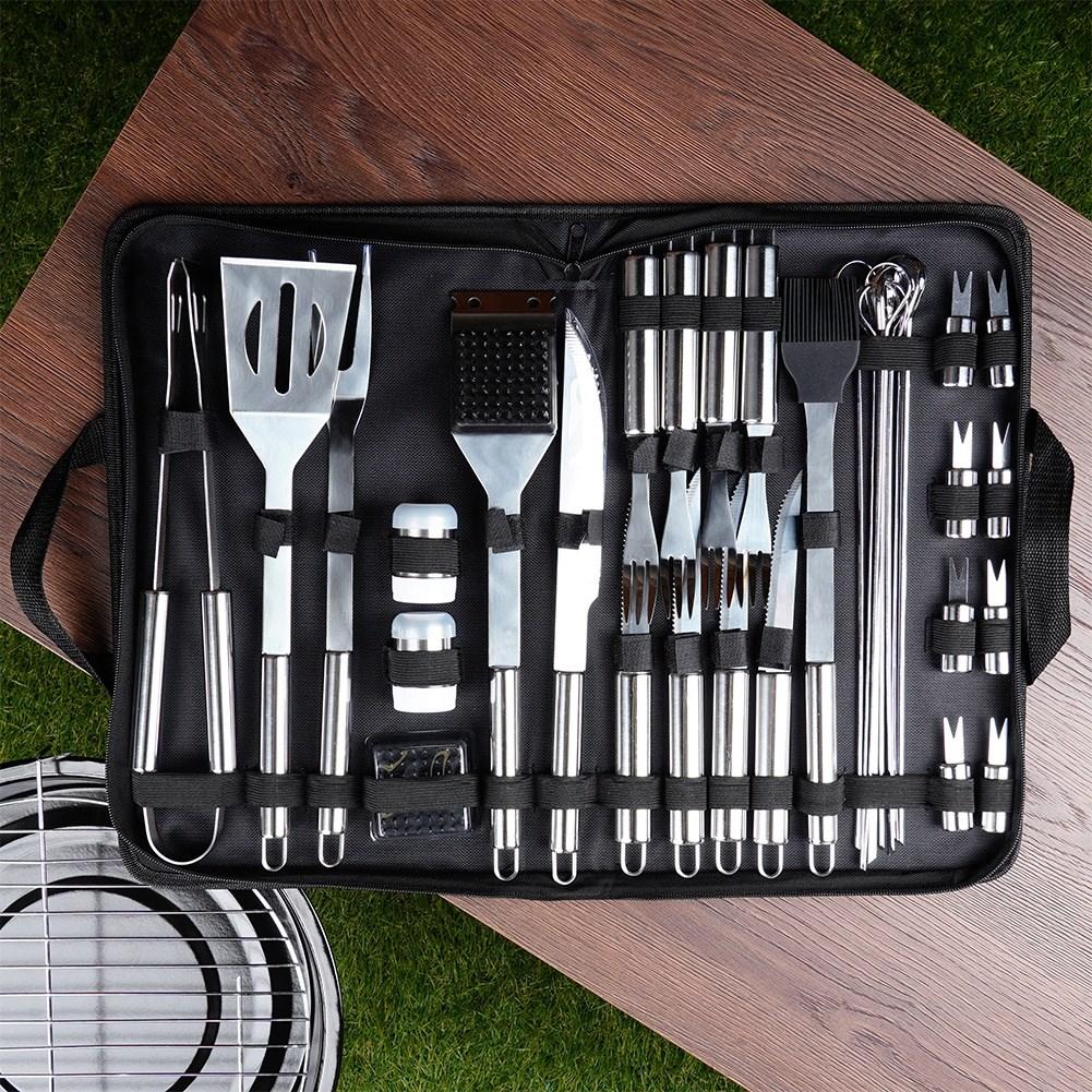 33-piece Grill Set in Stainless Steel with Practical Case