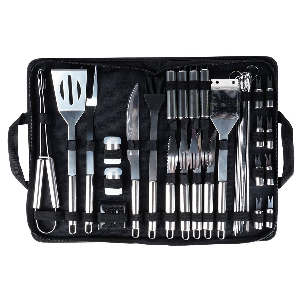 33-piece Grill Set in Stainless Steel with Practical Case