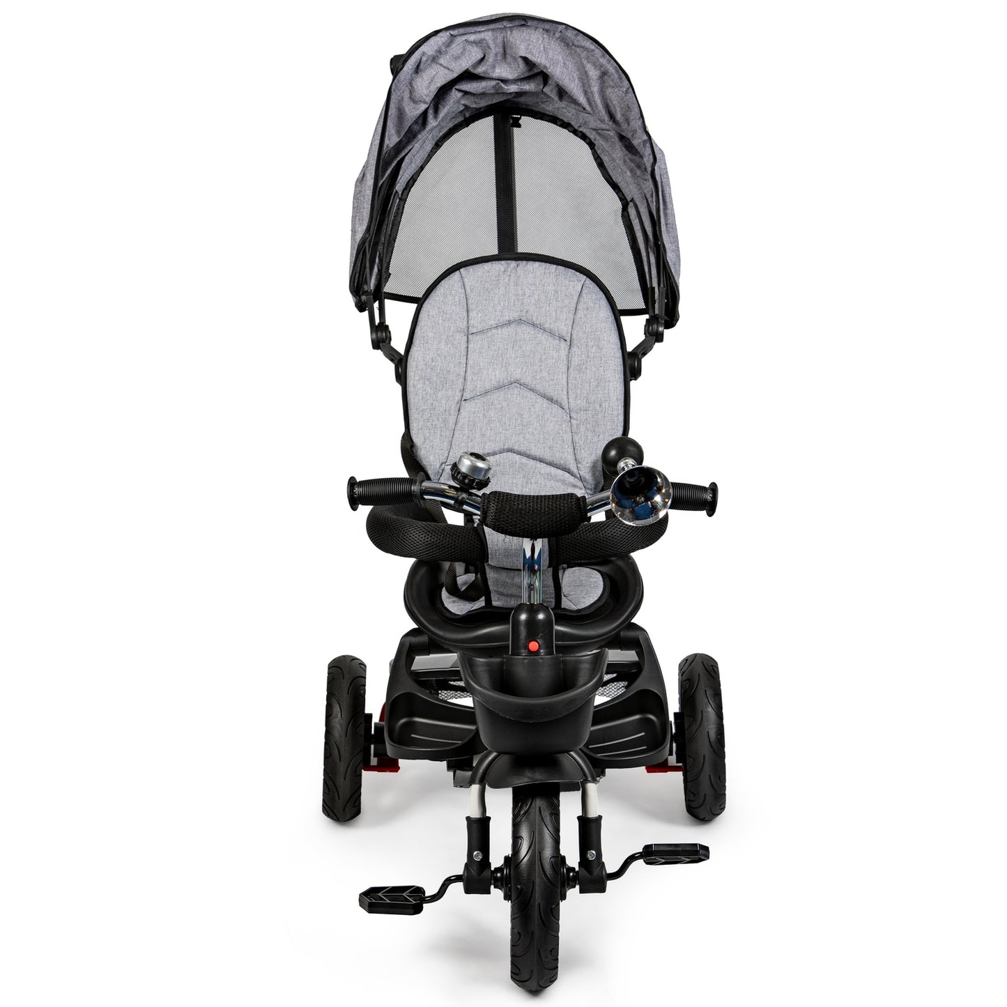 360 ° Rotary Tricycle Gray with a visor