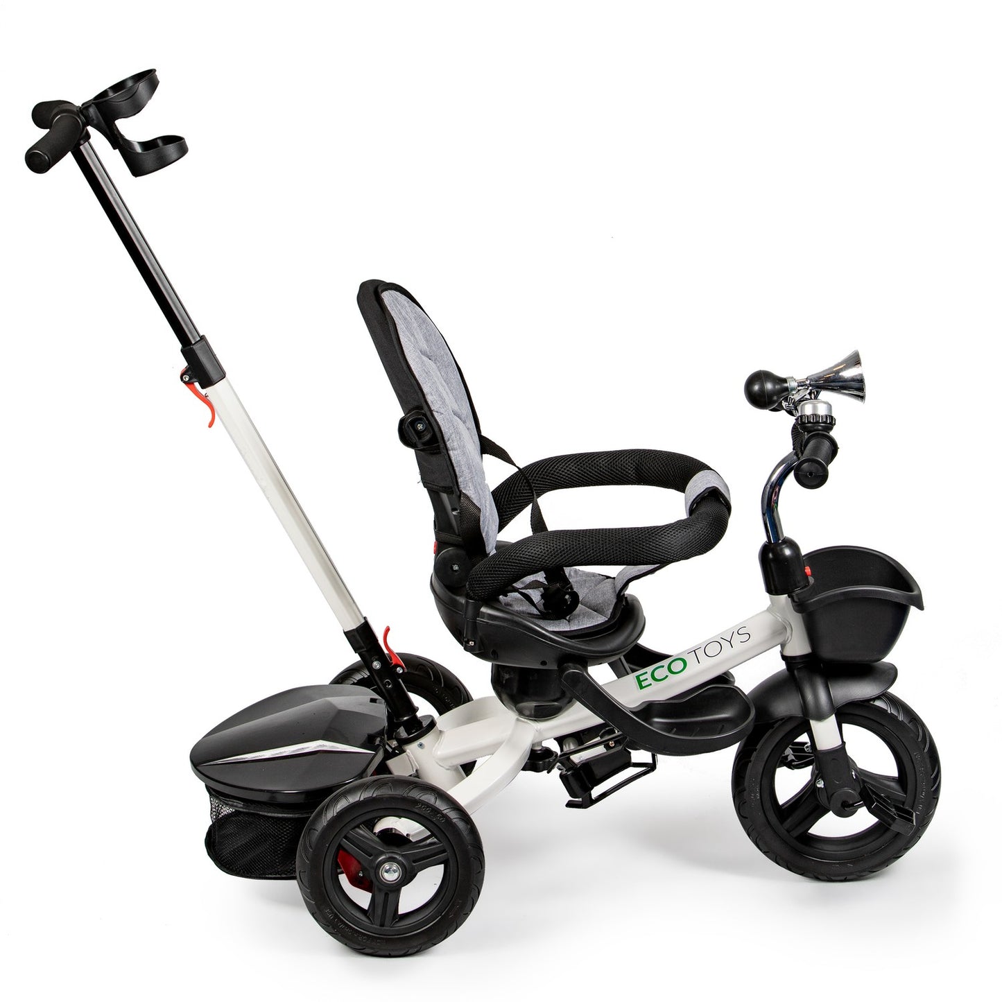 360 ° Rotary Tricycle Gray with a visor