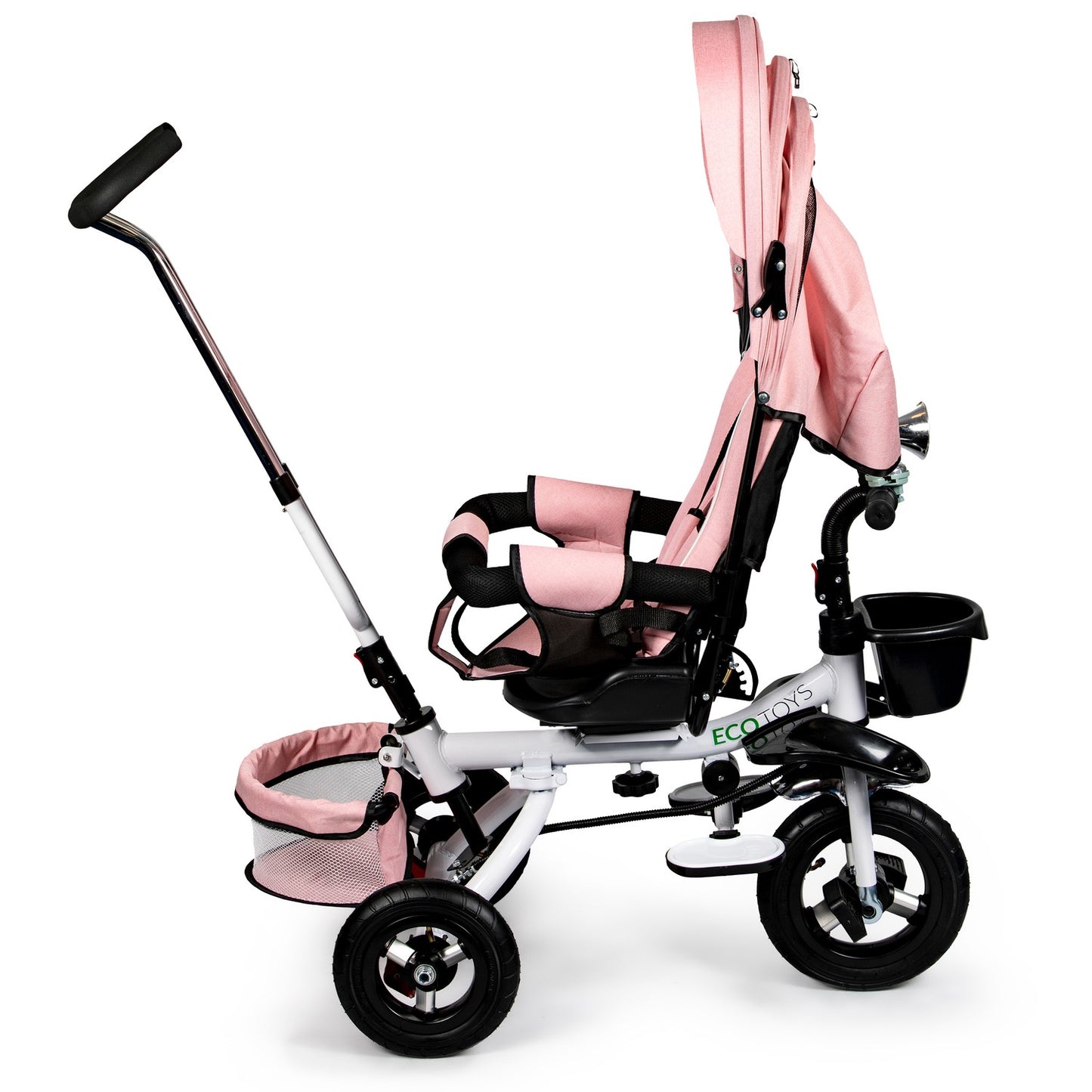 360° Rotating Tricycle Deluxe with Canopy Pink ECOTOYS