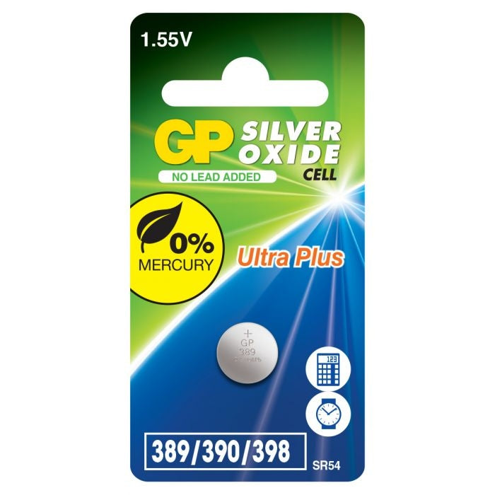 389 / 390 / AG10 / LR54 / LR1130 Silver Oxide GP Ultra Plus