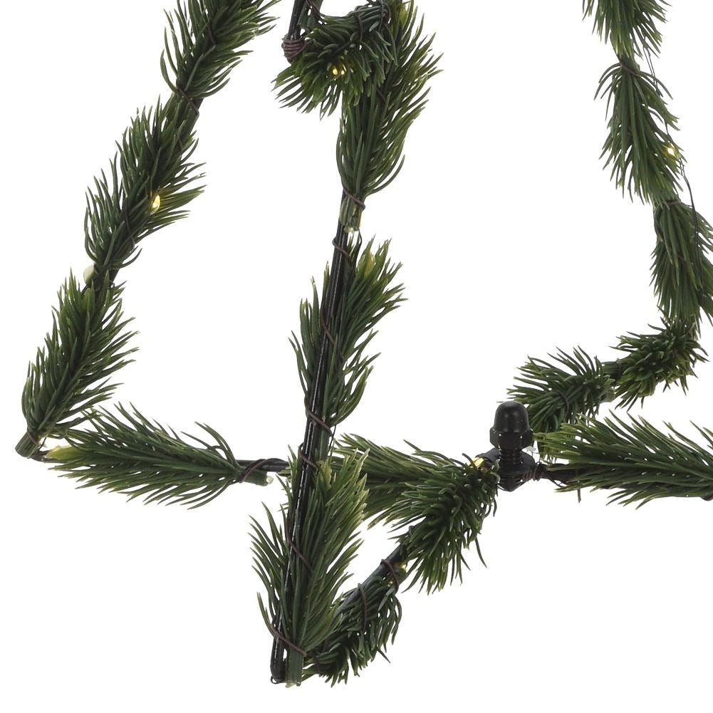 3D Christmas tree 40 cm with 30 LED lights, green color