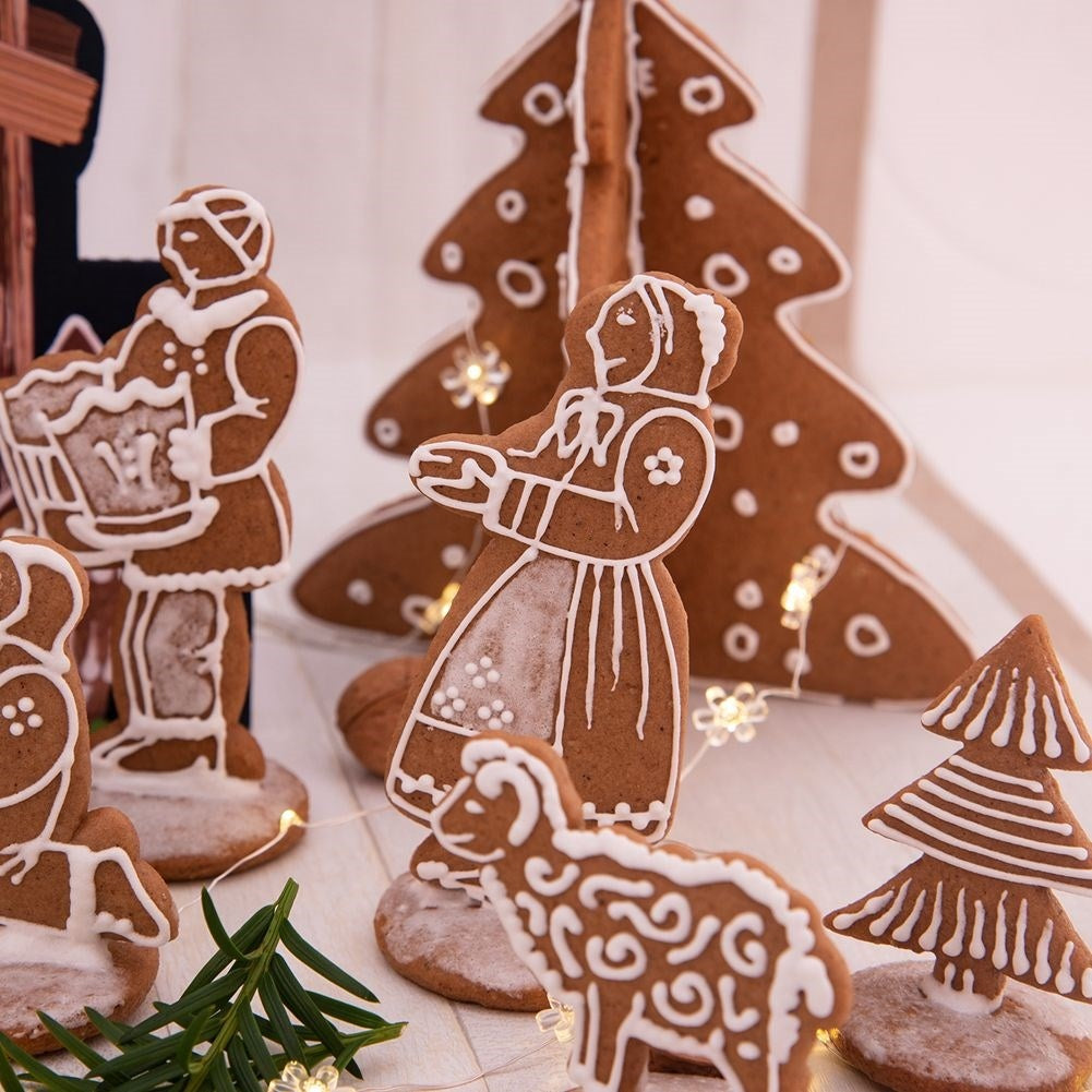 3D Gingerbread Tree Set - Christmas tree shapes in Stainless Steel