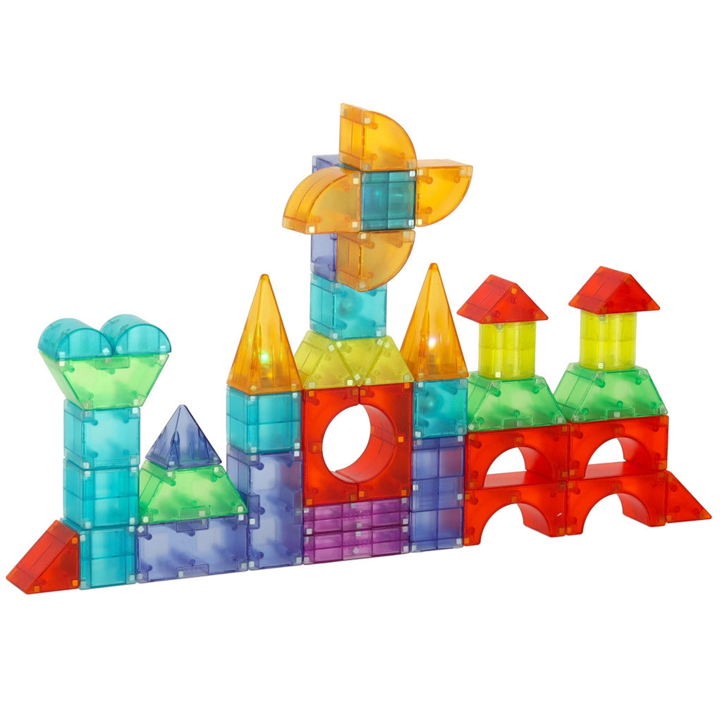 3D construction magnetic blocks LED glowing 134 el
