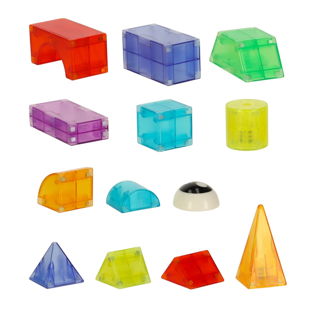 3D construction magnetic blocks LED glowing 134 el