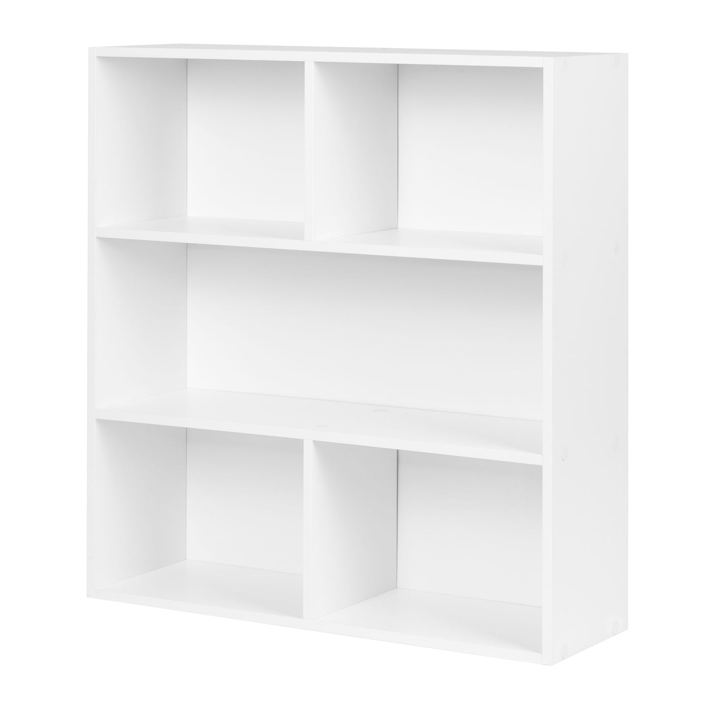 3-Level White Shelf, Laminated Chipboard, 87x87x24 cm