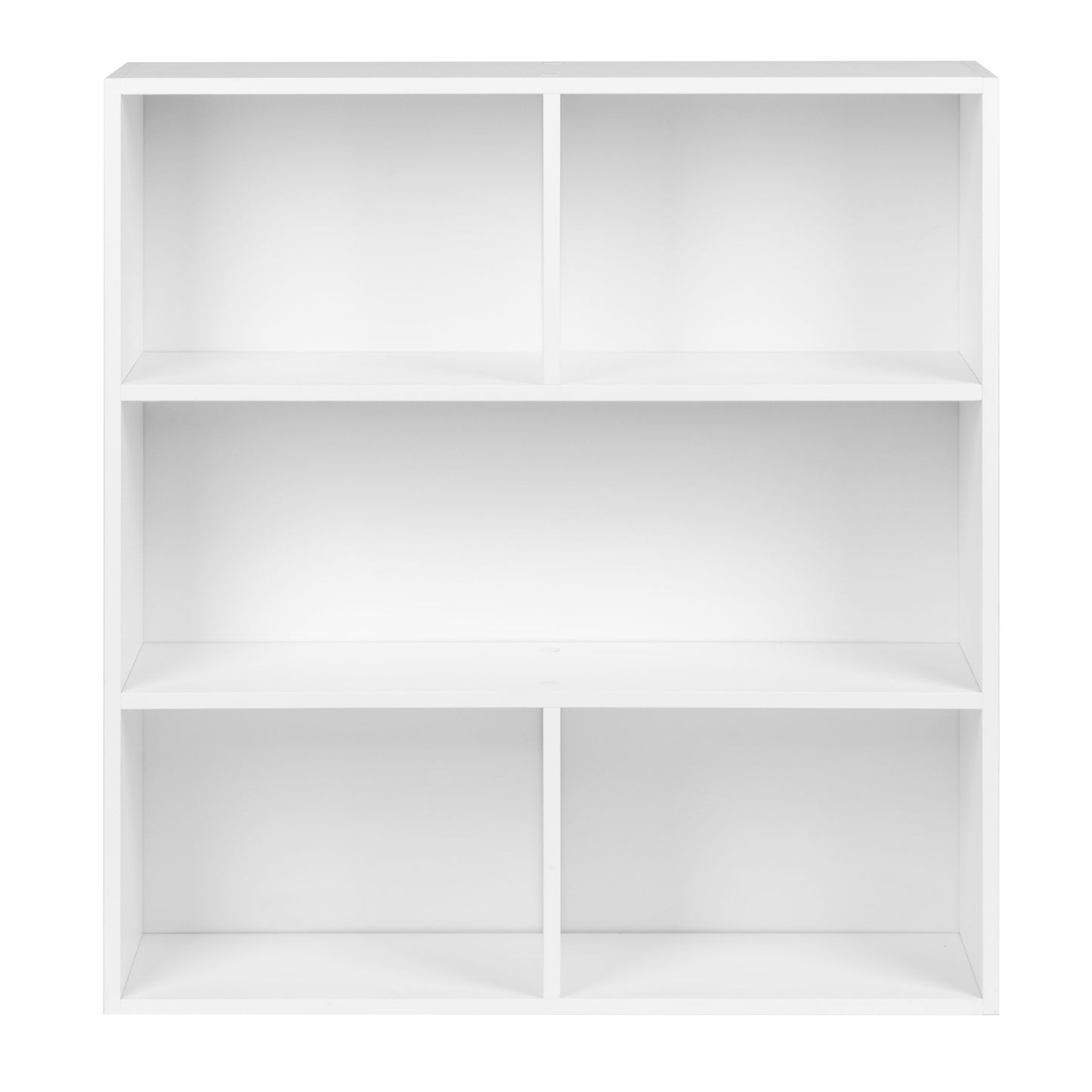 3-Level White Shelf, Laminated Chipboard, 87x87x24 cm