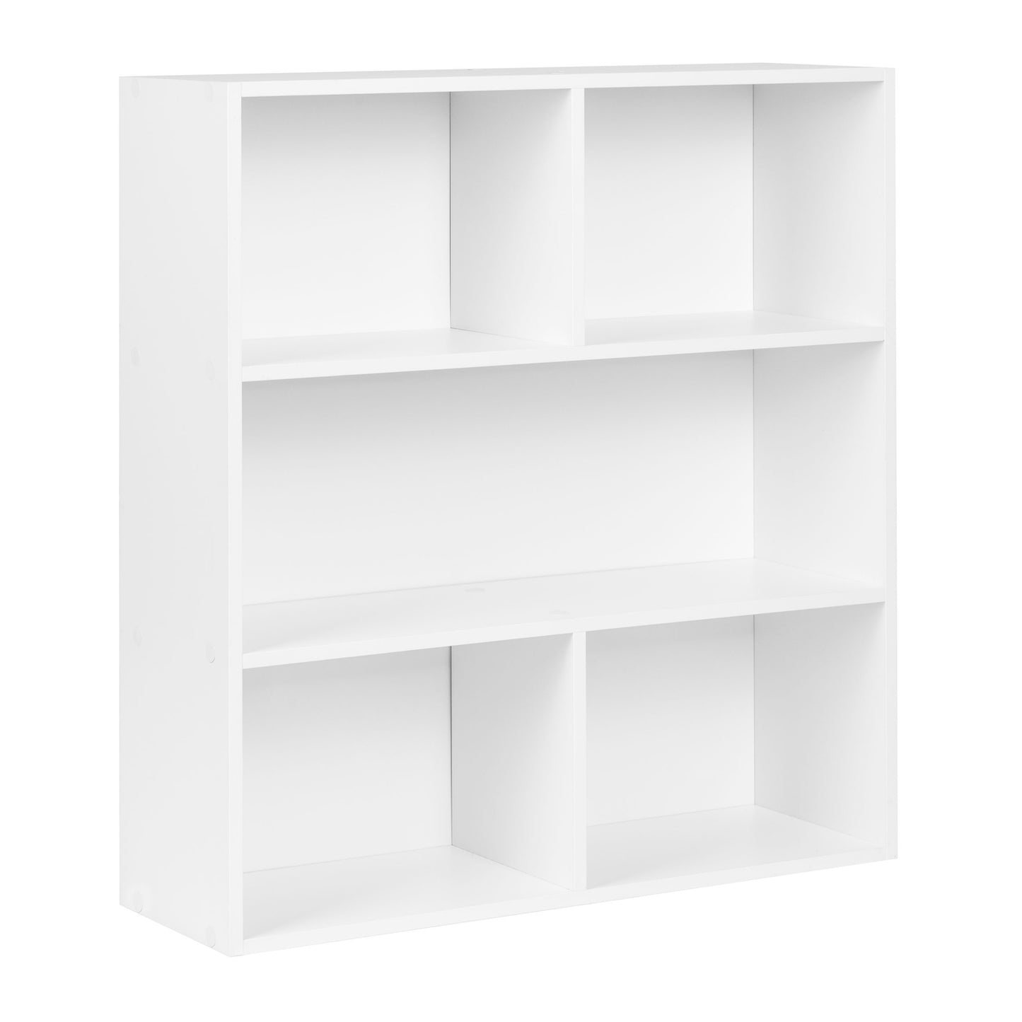 3-Level White Shelf, Laminated Chipboard, 87x87x24 cm