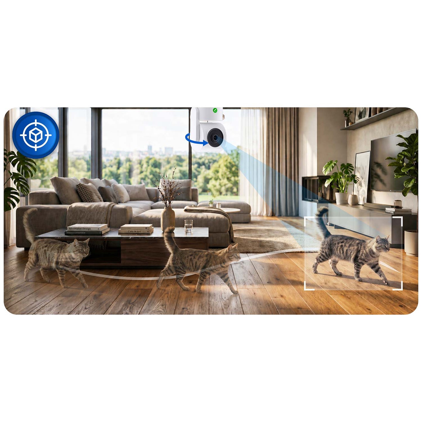 3MP WiFi PTZ IP Camera with Night Vision & Audio
