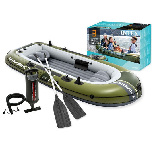 3-Person Inflatable Boat with Pump & Oars, PVC Material