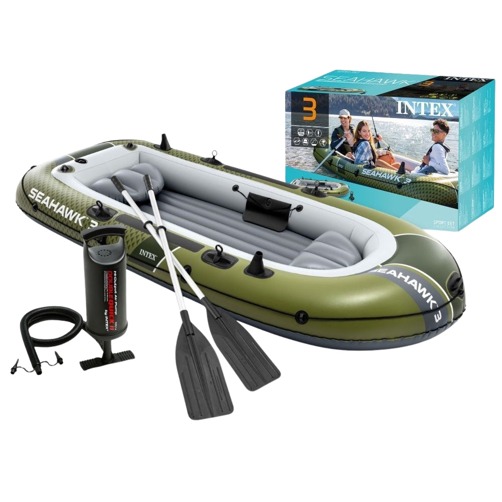 3-Person Inflatable Boat with Pump & Oars, PVC Material