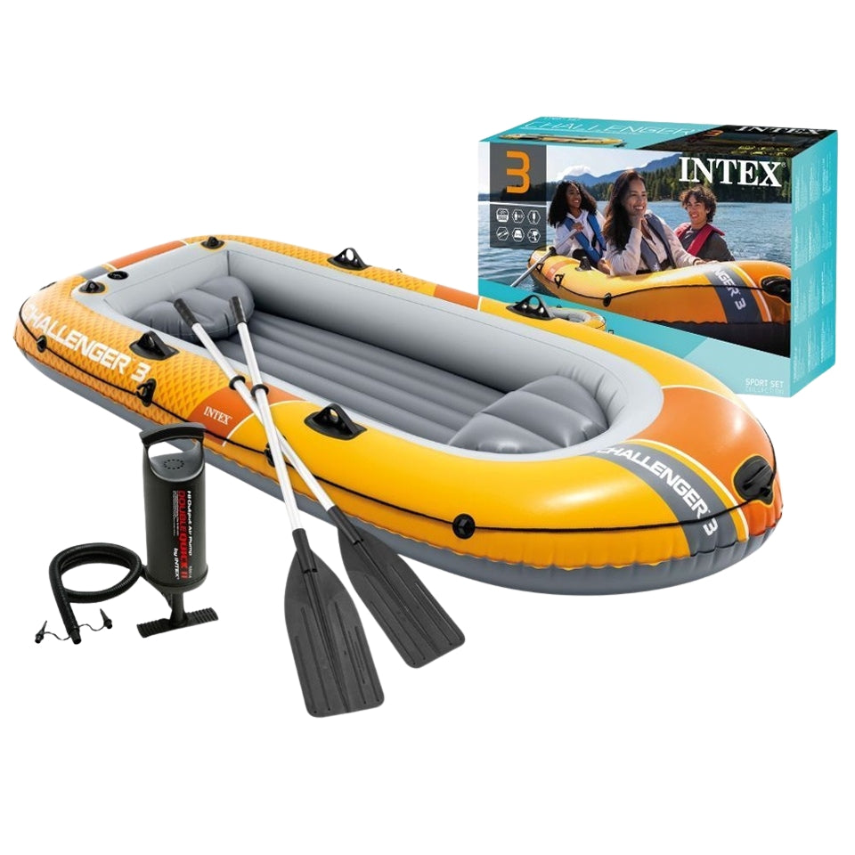 3-Person Inflatable Boat with Pump and Oars