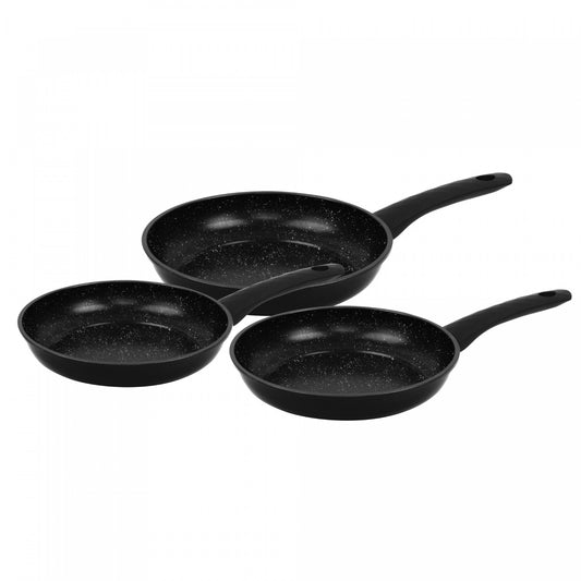 3-Piece Marble Coated Non-Stick Frying Pan Set