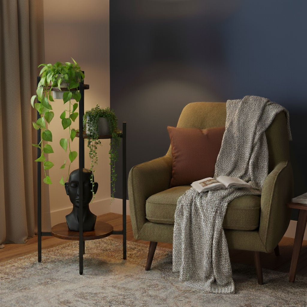 3-Tier Steel Plant Stand – Indoor/Outdoor Use