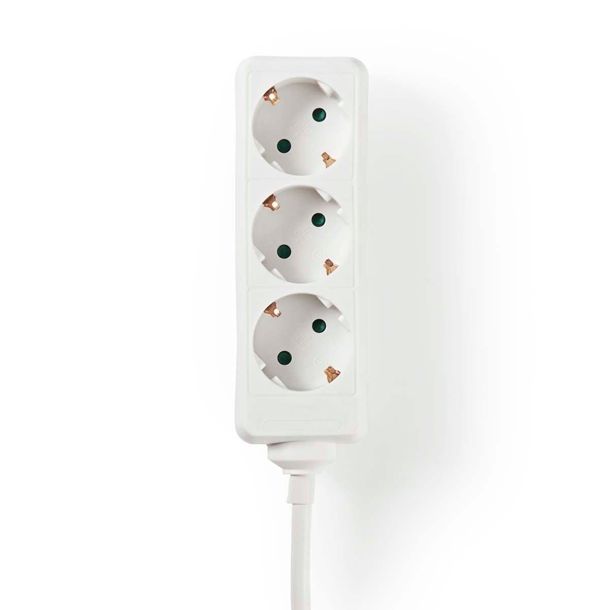 3-Way Extension Socket, Type F, 3m, 3680W, White